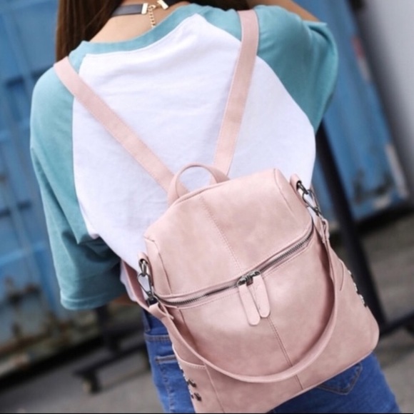 Faux Leather Mini Backpack Available in Grey! - Picture 4 of 5